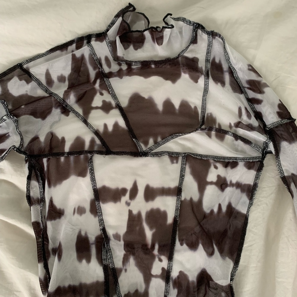 tie die mesh top, vintage 90s jpg hysteric